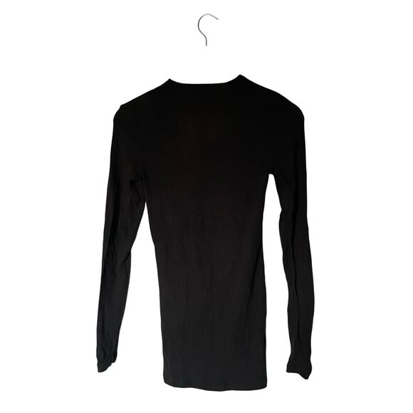 Standard James Pearse Long Sleeve Minimalist Closet Staple Slit Basic Top size 0 - Picture 2 of 6